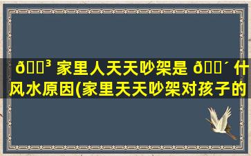 🐳 家里人天天吵架是 🐴 什么风水原因(家里天天吵架对孩子的影响)